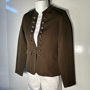 Olive Green SZ S Military Style Jacket/ Blazer Timeless Preppy Academia Office